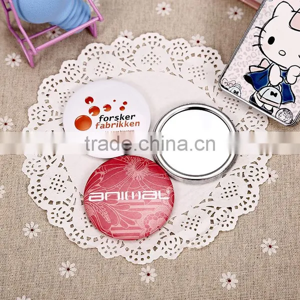CJA01-OEM Makeup Pocket Plastic Hand Round Mirror photo-3