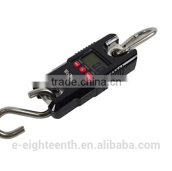 2016 New Arrival Mini Portable 300kg 0.1kg Digital LCD Electronic Hanging Hook Crane Scale Black photo-2