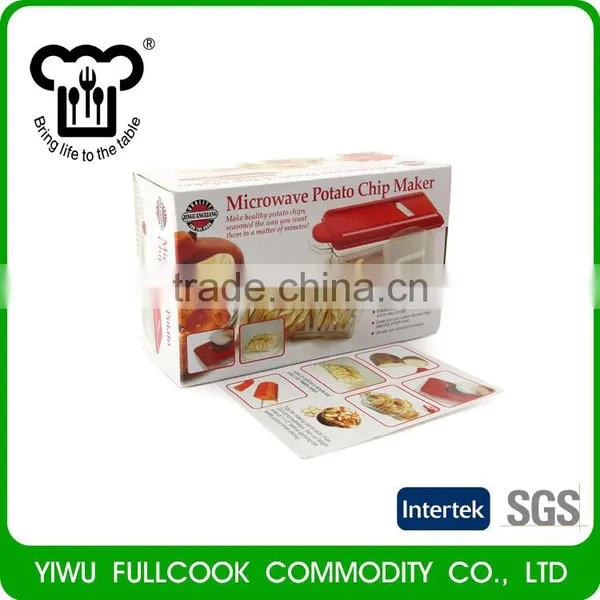 Top Fashion High Quality No-stick Plastic Microwave Potato Chip Maker photo-6