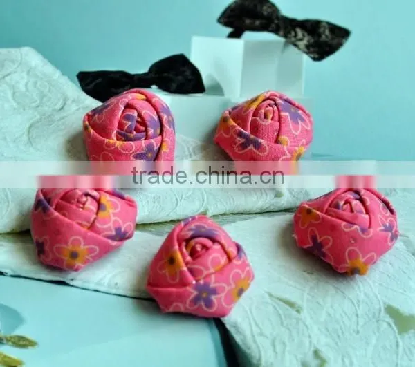 Colorful Satin Handmade Rose Flower Headband for Kids Hair Accessories photo-4