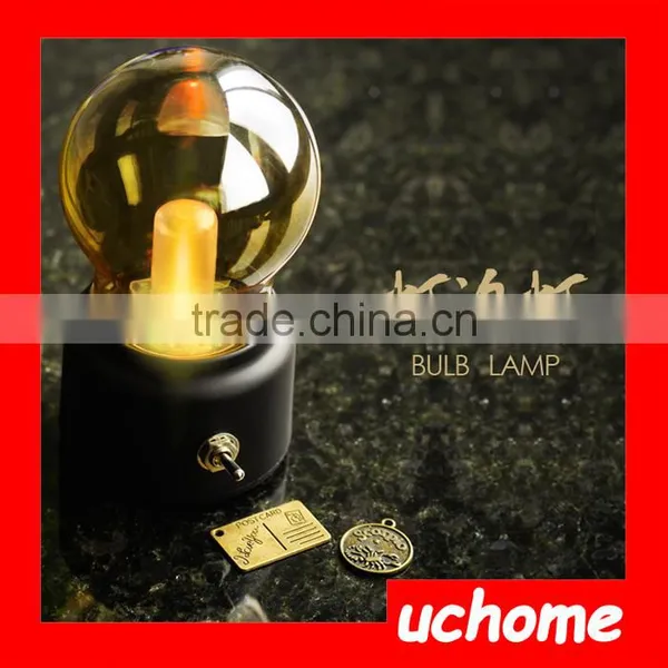 UCHOME British Retro LED Bulb Light Lamp Metallic + Glass Usb Lamp Atmosphere Rechargeable Energy Saving Night Lamp Indoor Light photo-6