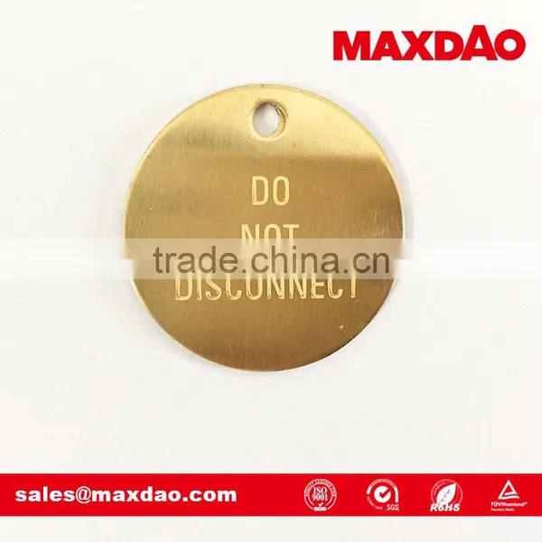 Circular Brass Tag