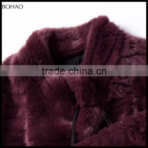 New Color Long Pattern Special Fabric Style Fake Fur Coat Ladies photo-4