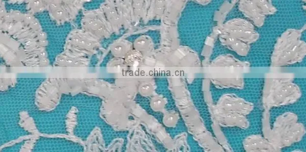 New Arrival Embroidered Lace Beaded Applique With Good Price photo-3