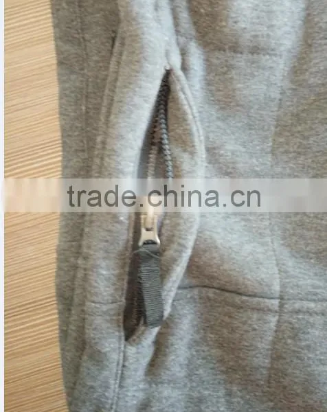 220-250GSM Men's 100%plyester Fleece Pants With Side Seam Zip Pocket photo-2