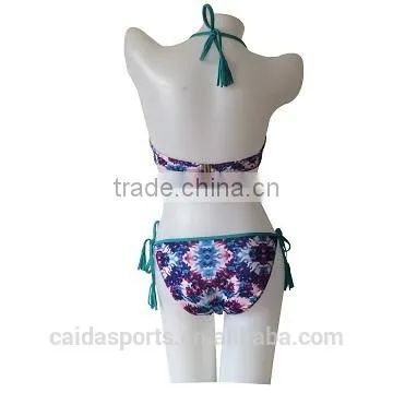 Top Quality Purple Shivering Printing Sexy Women Bikini Swimwear photo-2