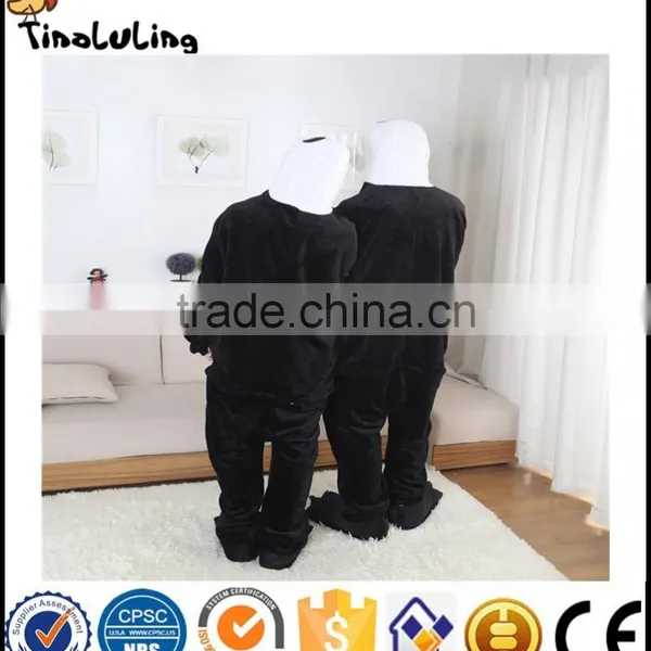 Hot Autumn and Winter Flannel Lovers Animal Skull Cartoon One Piece Sleepwear Thermal Lounge photo-4