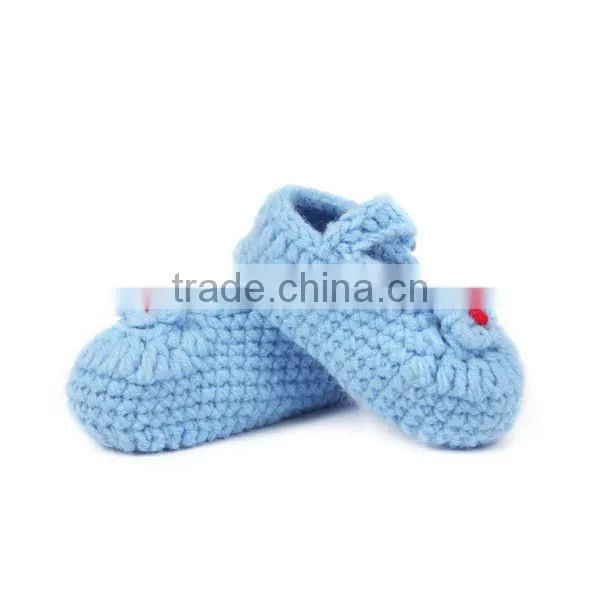 2015 New Design Floral Hand Made Crochet Shoes for Children photo-3