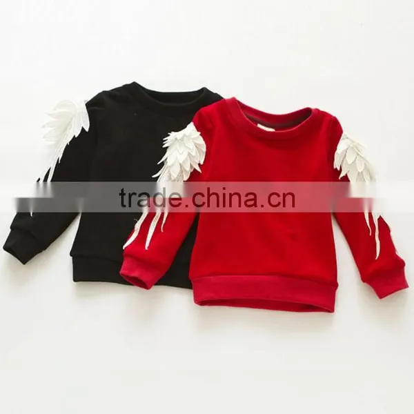 Zm11649a 2017 Autumn Pure Color Children's Wing Hoodies Fashion Children Clothes photo-3