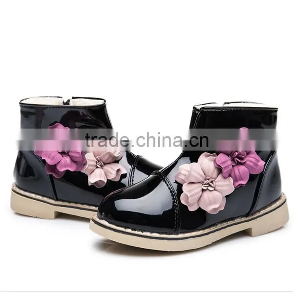 Zm40342b Cheap Plus Size Shiny Leather Winter Snow Boot Children Warm Shoes photo-3