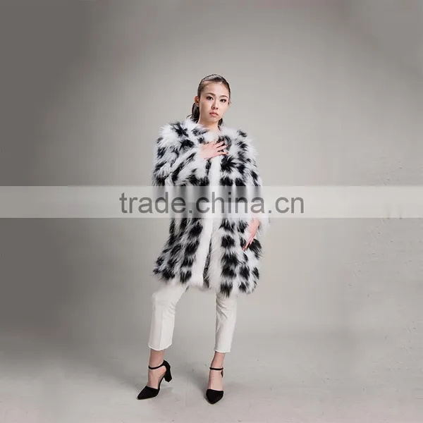Myfur New Fashion Lady Style Real Raccoon Fur Jacket Overcoat photo-2