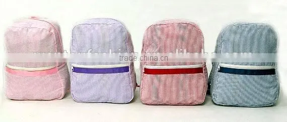 Monogrammed Toddle Seersucker Backpack photo-4