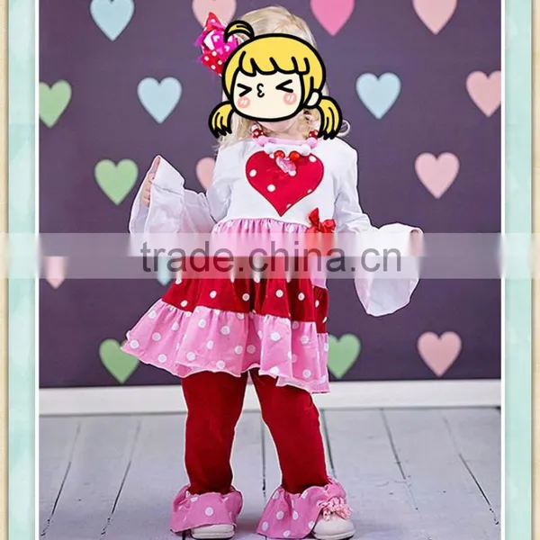 Valentines Day Boutique Sets Smocked Children Clothing Wholesale Spring Summer Kids Clothing Wholesale
