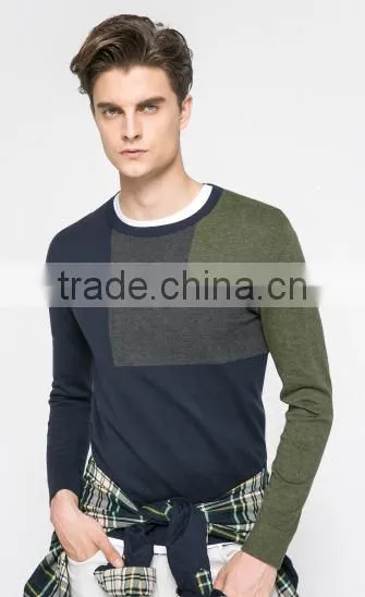2017 Factory Wholesale Woollen Two Color Knit Design Mens Sweater for Sale photo-2