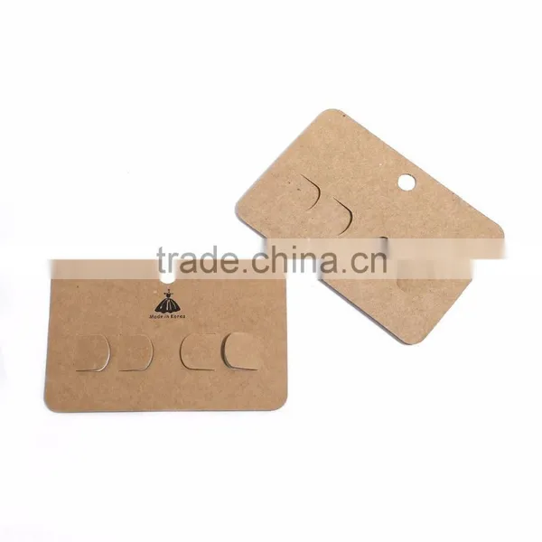 Paper Jewelry Display Card Rectangle Brown Skirt Pattern 10cm(3 7/8") x 7cm(2 6/8"), 1 Piece photo-3
