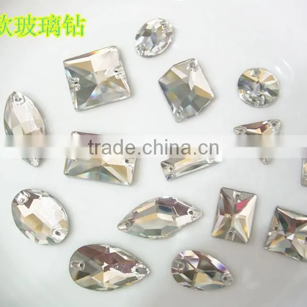 White Clear Crystal Beads Sew on Beads for Wedding Dress photo-2