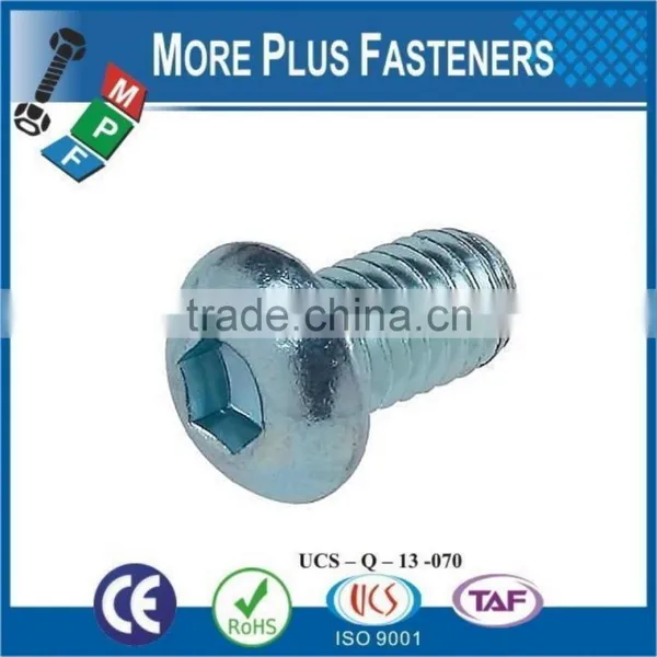 Made in Taiwan Button Head Socket Cap Screw Metric ISO 7380 Grade 10 9 Coarse Bare Steel Zinc Plated photo-5