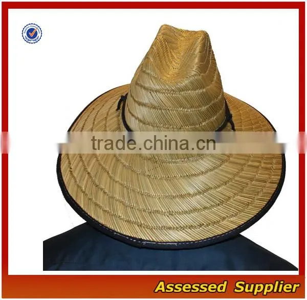 Australia Fedora Straw Surf Hat With Band and Adjustable Lanyard Lifeguards Straw Hat With Lining to Protect photo-2