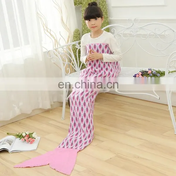 Fashion Home Blanket Kid's Warm Mermaid Tail Blanket photo-3