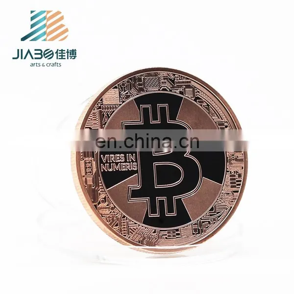 Custom Design Gold Silver Copper Plating Metal Challenge Coin Bitcoin Promotion Coin photo-3