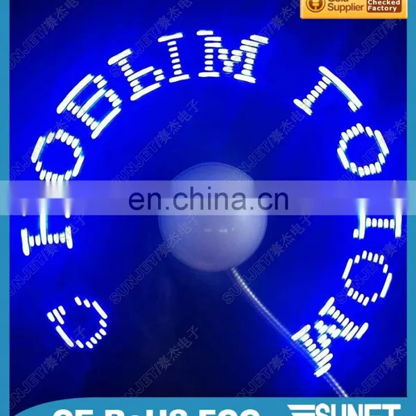 Air Cooling Flashing Programmable Message Portable LED Usb Mini Fan photo-2