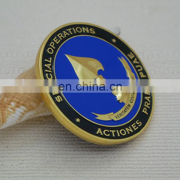High Quality Metal Gold Replica Coin With Soft Enamel photo-4
