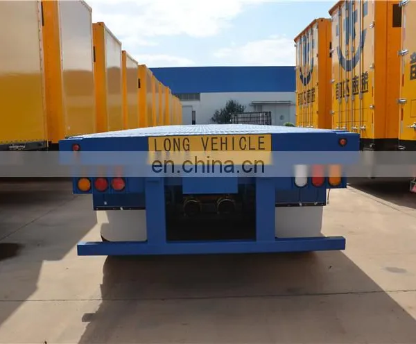 CIMC Stock Flatbed Semi Trailer 3 Axle 40 Tons Container Trailer photo-2