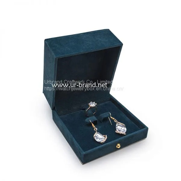 Custom Wholesale Velvet Jewellery Box Necklace Bangle Bracelet Ring Set Jewelry Packaging photo-4