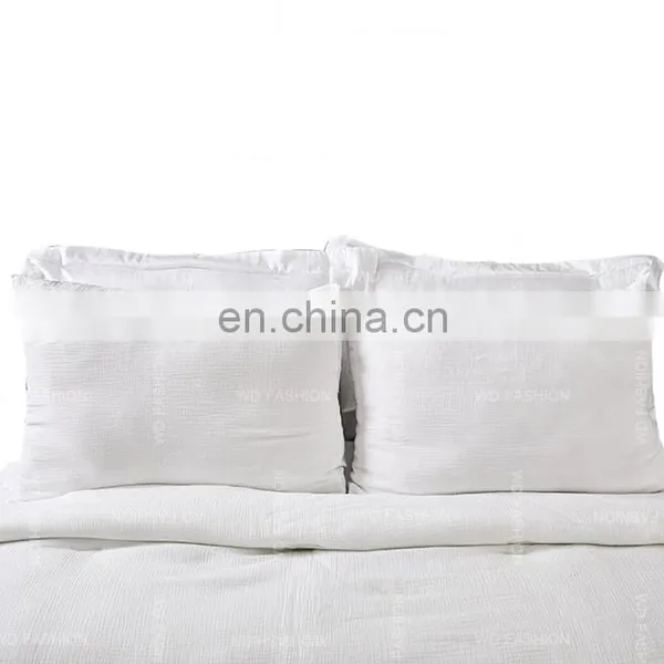 Luxury in Stock Double Layer Organic Cotton Comforter Muslin Ultra Soft Comforter Set Bedding Set With Shams photo-3