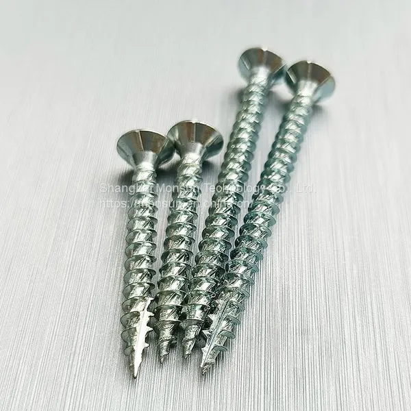 Knurled Between Threads Particleboard Screws Chipboard Screws Flat Head Type 17 Point Wood Screws