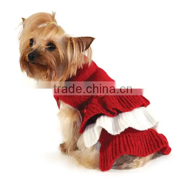 New Design Cotton Knitted Pattern Pet Dogs Sweater Dress photo-2