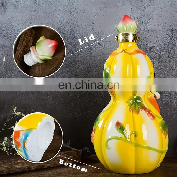 Weian 5000ml Fu Lu Shou Ceramic Wine Bottle photo-5