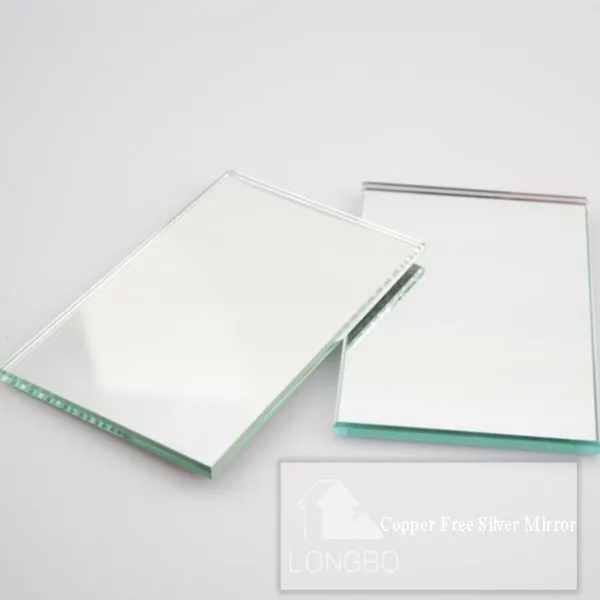 1.5mm 1.8mm 2mm 3mm 4mm 5mm 6mm Coating Copper Free Silver Mirror Sheet Glass