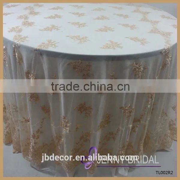 TL002C Factory Custom-made Round Lace Tablecloth Quality Choice photo-3