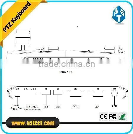 8" TFT-LCD Large Screen High Speed Dome Camera 3D PTZ Keyboard Controller Control VEHICLE PTZ Camera photo-4