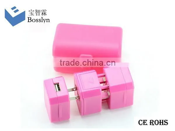 Universal Travel Adapter With USB Charger 1000mA CE LVD ROHS Compliant Guangzhou Factory photo-4