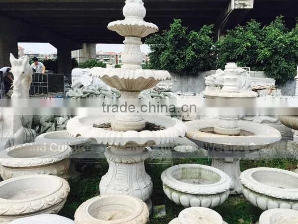 Artificial Landscape Round Stone Waterfall Fountain for Garden photo-3