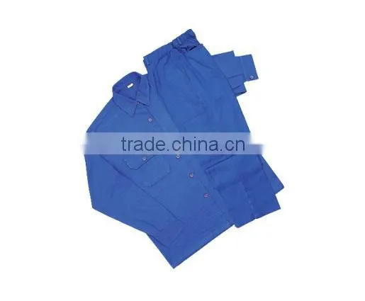 Working Garments / Coverall Blue Made of 100% Cotton Fabric