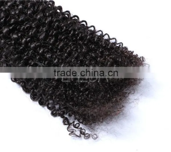 4A Grade Mongolian Afro Kinky Curly Human Hair Weave, Tight Kinky Curly Weave photo-3