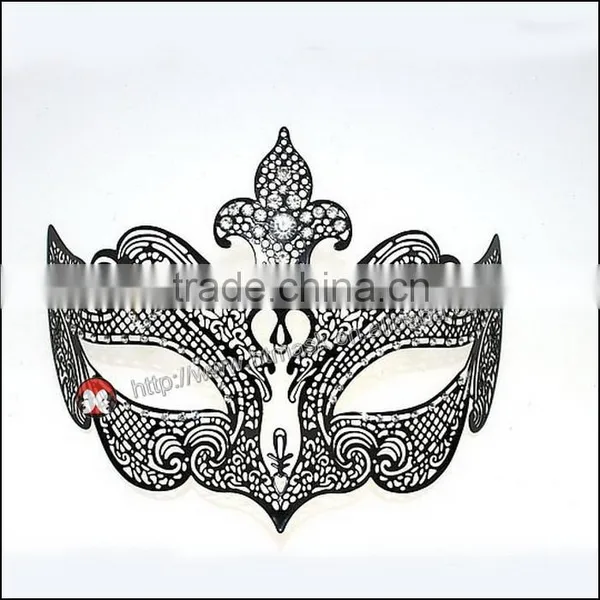 Orleans Laser-Cut Metal Black Welding Queen Mask