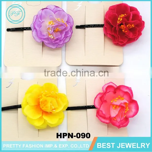 Jinhua Colorful Peony Fabric Flower Korean Hair Accessories photo-4