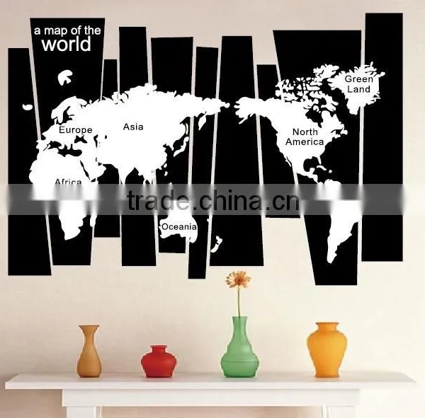 ALFOREVER Vinyl Black Wallmap Decals,vinyl Wallmap Sticker photo-4