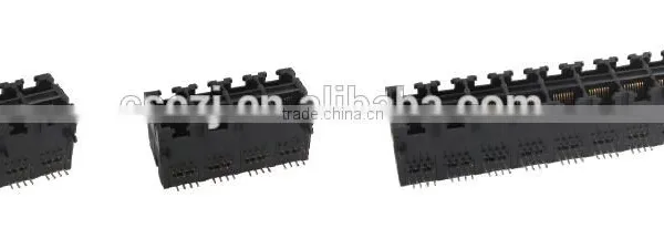 Unshielded Double Row 2*Nport RJ45 Network Connector