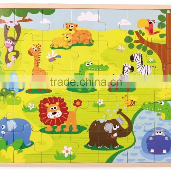 China Product Price List Silk Screen Printing Wooden Bear Children's Slide in Bedroom Design 2d Jigsaw Puzzle Games photo-6
