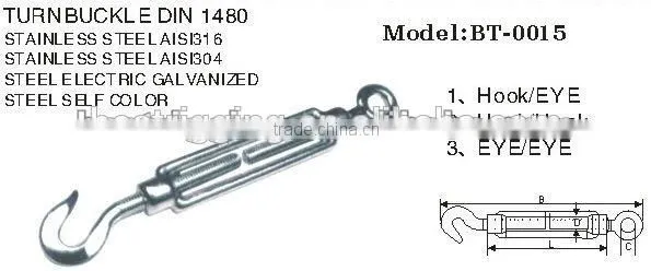 Zinc Plated European Type Turnbuckle With Hook To Hook in China Rigging Manufacturer photo-4