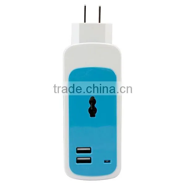 3 in 1 Dual USB Universal Socket Mini Home Travel Charger