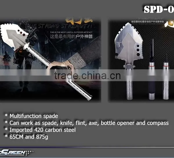 Foldable Outdoor Carbon Steel Multifunction Military Spade photo-2
