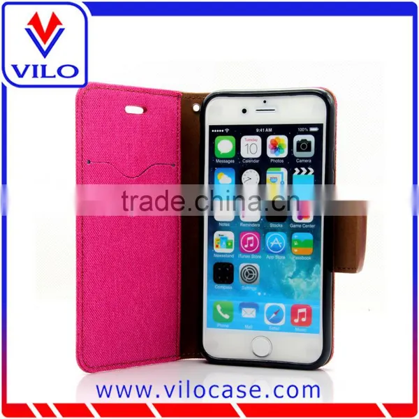 New Innovate Products Double Color Leather Wallet Case With Stand for IPhone 6 photo-2