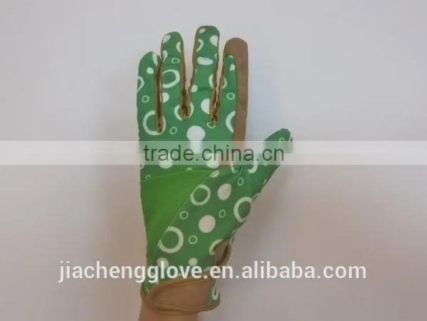Synthetic Leather Gloves, Garden Line Gardening Glove, Flower Design Garden Gloves photo-2