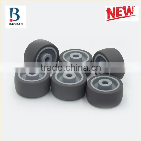 2016 Newest Durable 36.5mm Grey TPU Ball Rubber Caster Wheels With Shaft photo-4